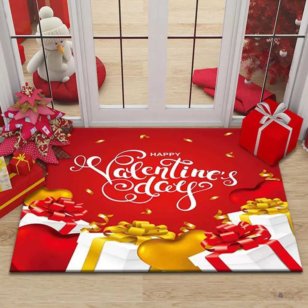 VIKAMA Non Slip Merry Christmas Decorative Rugs Welcome Doormat Indoor Outdoor Xmas Winter Santa Snowflakes Claus DoormatM251117