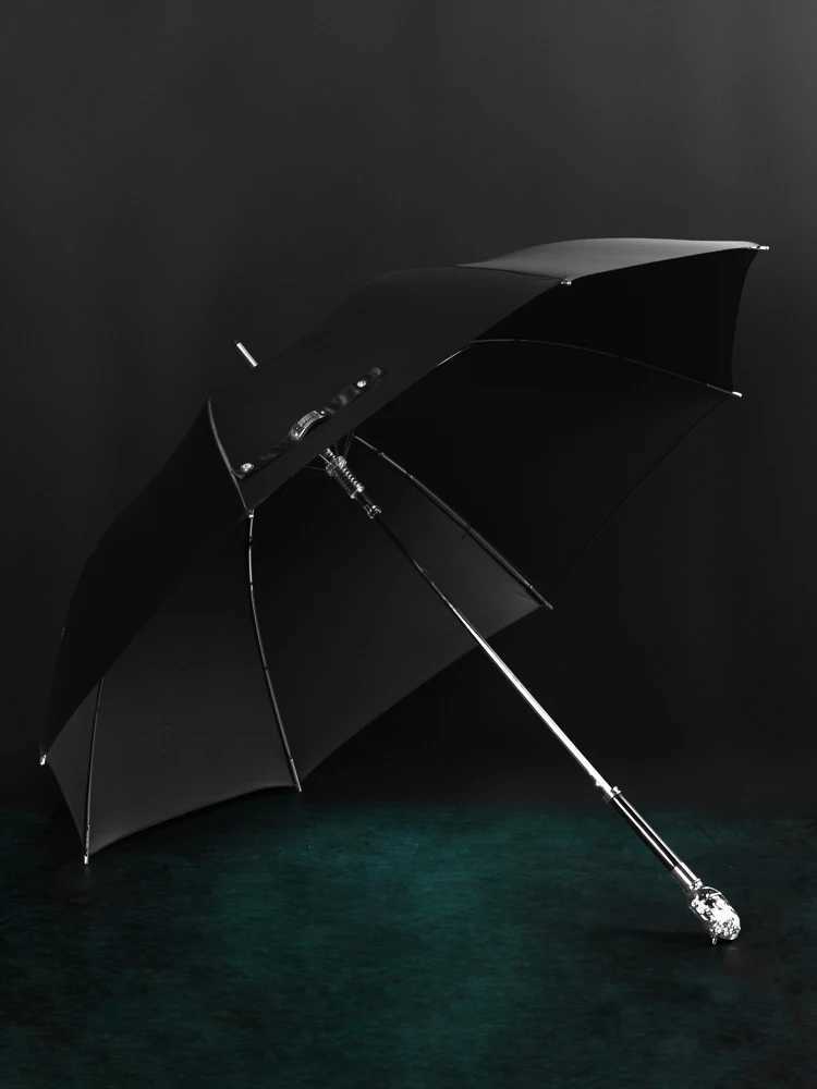 Creative Horse Head Umbrella Men Retro Luxury Long Handle Umbrella Windproof Straight Big Umbrellas Gentleman Business Umbrellas C251117