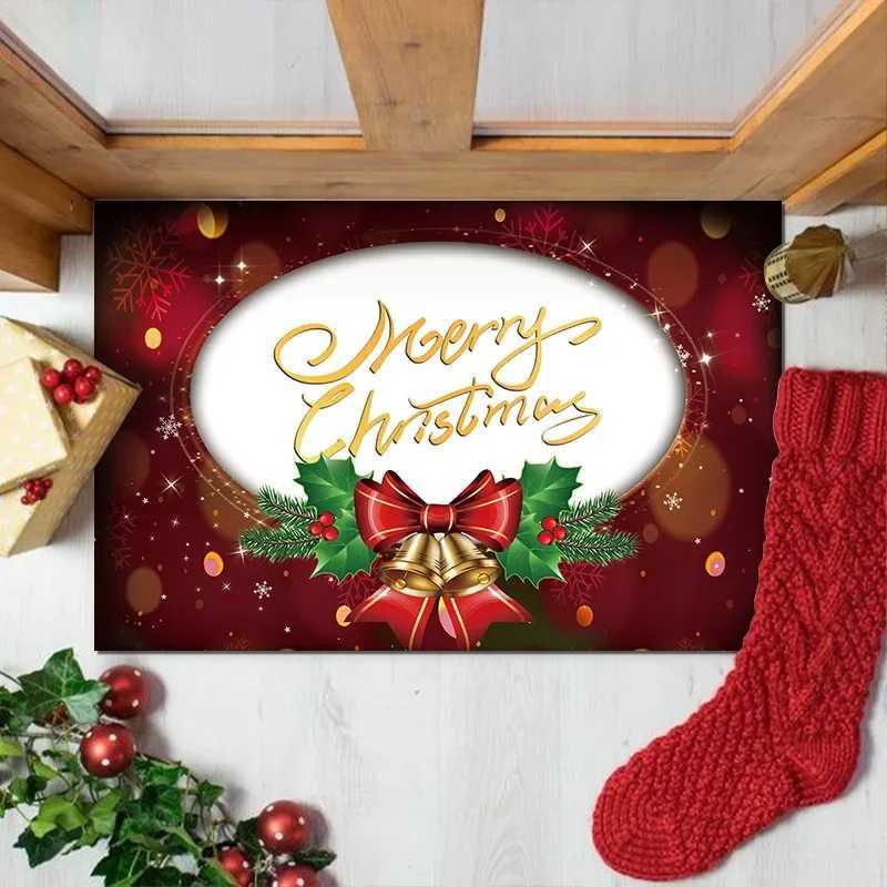 Charming Christmas Crystal Velvet Rug -Soft Festive Gift Design Doormat Non-Slip Entrance Decor Perfect Holiday Season PresentM251117
