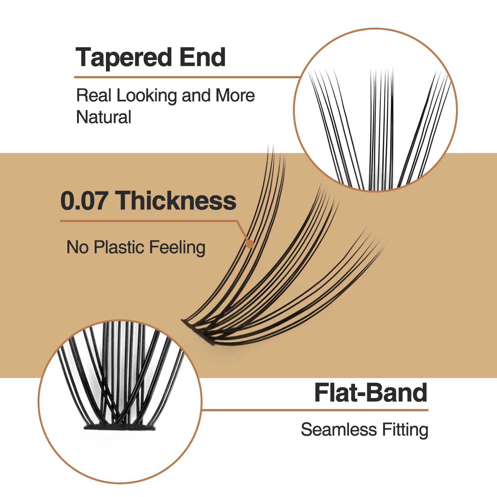 4box/960 Bundles 10/20D Individual Eyelashes 8-12mm mixed and10-16mm mixed Natural Lashes Eyelash Extensions Premade Volume FansT251117