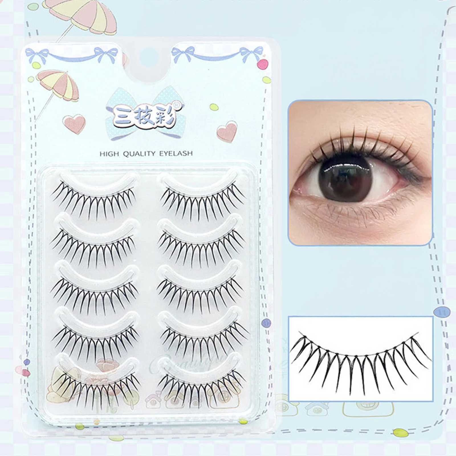 5pairs U Shape False Lashes Full Strip INS Korean Idol DIY False Eyelashes Natural Wispy Soft Lash ExtensionT251117