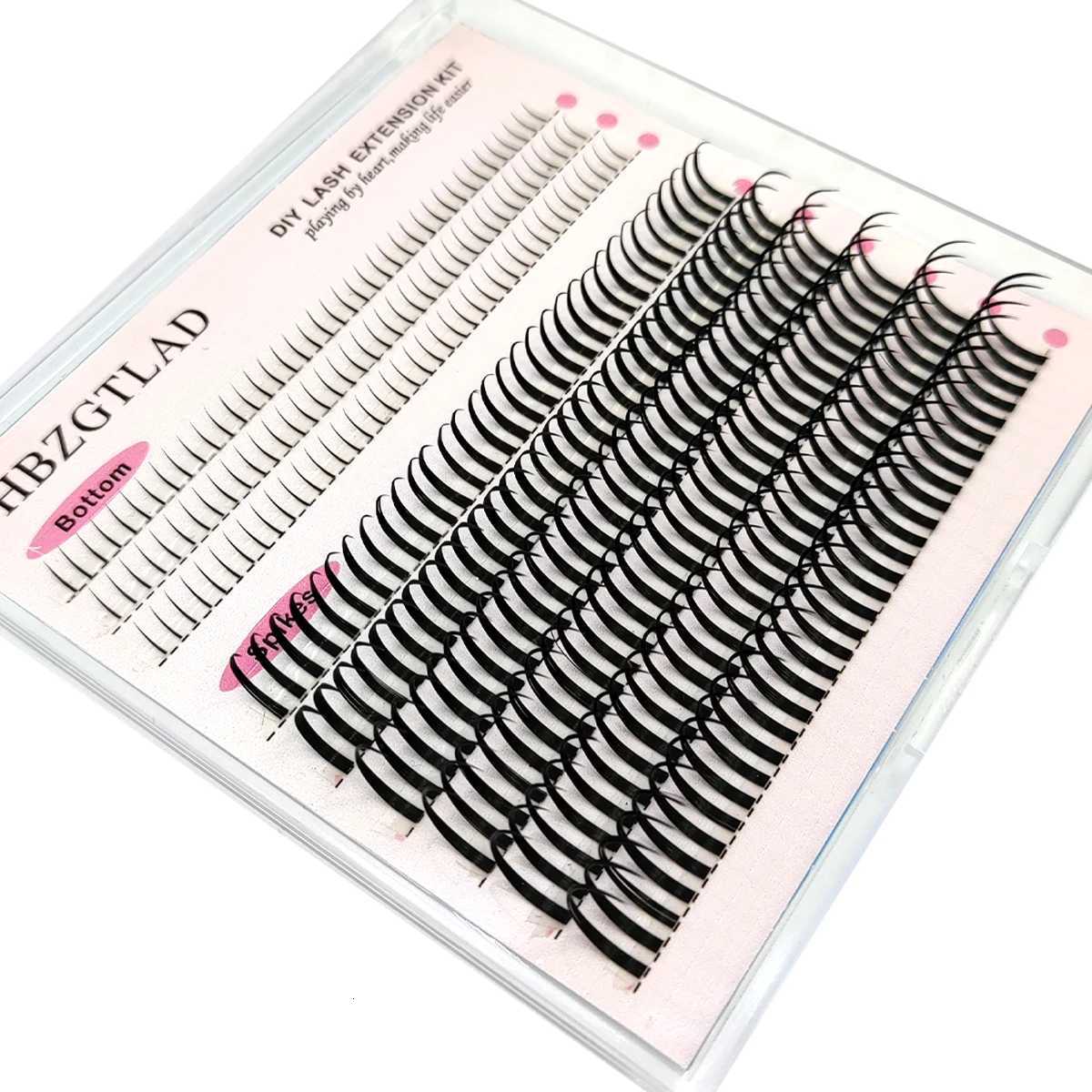HBZGTLAD eyelash 80D/100D eyelash cluster with bottom and spiky volume DIY anime eyelash cluster extends eyelashesT251117