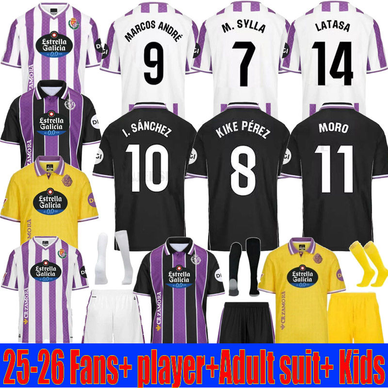 25 26 camisetas de futbol Real Valladolid soccer jerseys 2025 2026 LATASA MARCOS ANDRE PETER SERGIO LEON WEISSMAN PLANO SERRANO home away football jerseys kids kit