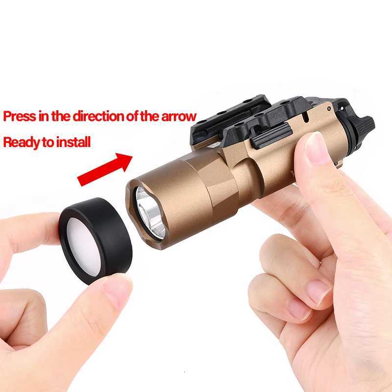WADSN Tactical M300 M600 X300 X400V Protector Hunting Weapon light LED Flashlight Cover Custom Lens Guard 254MM 28MM 30MM 26mm M251117