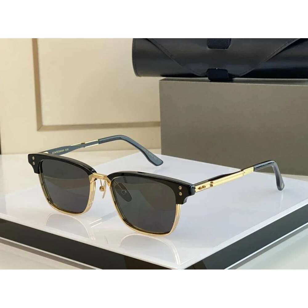Statesman-Six Top High Quality Men Titanium Style Fashion Design Sunglasses For Womens With Box