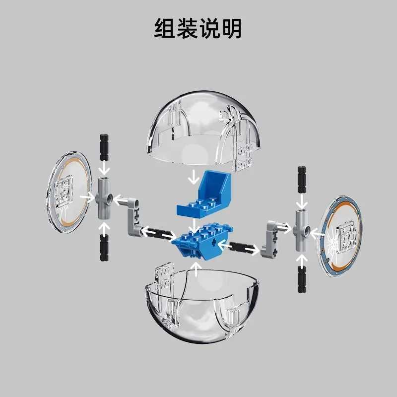 Jurassic Dinosaur World Park Tyrannosaurus Rex Gyroscope Escape Ball Model Building Blocks Enlightenment Characters Childrens ToysY250417QB2Y