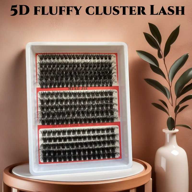 MIAOJIE 15Rows DIY 5D Fluffy Lash Clusters 60D/80D/100D Thick Eyelash Clusters Wispy Individual Lashes 10-20mm Cluster Eyelash ET251117