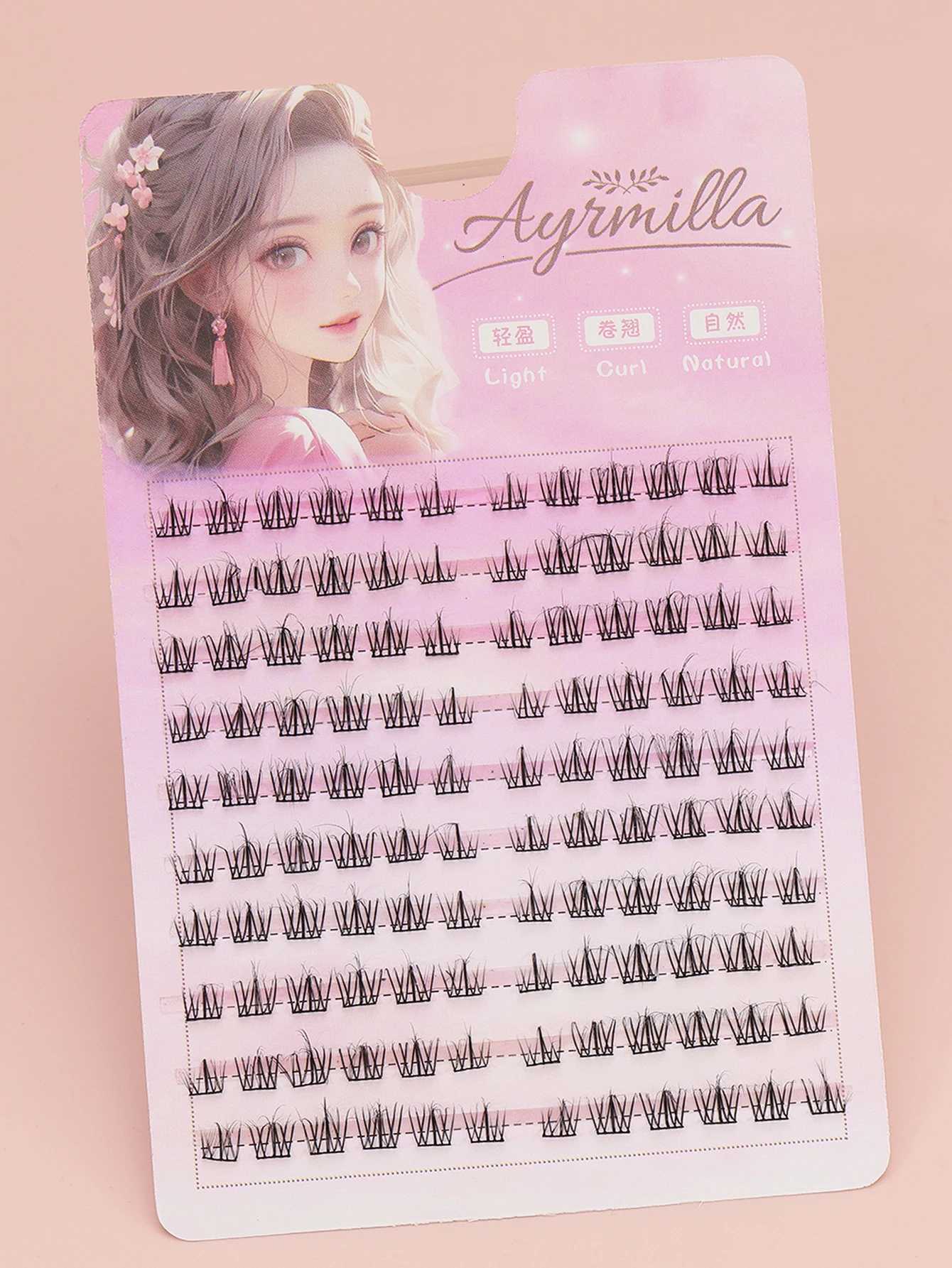 10 rows of 120 clusters of natural false eyelashes suitable for daily business meetings individual clustersT251117