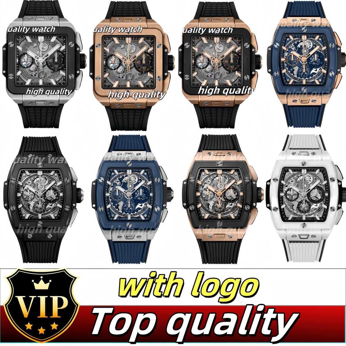 Hublotx Watches Men Bigbangs watch Desigber Mens Watch Man SQUARE BANG UNICO High Quality Multifunctional Watch Automation/Quartz Vintage Watches Men Wtih Box 1e5