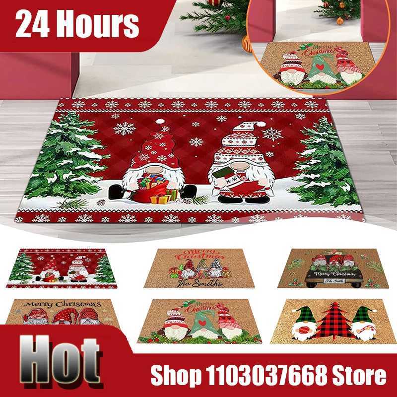 Christmas Floor Mat Merry Christmas Decoration Entrance Doormat Bedroom Bath Toilet Anti Slip Carpet for Home New Year Gift 2026M251117