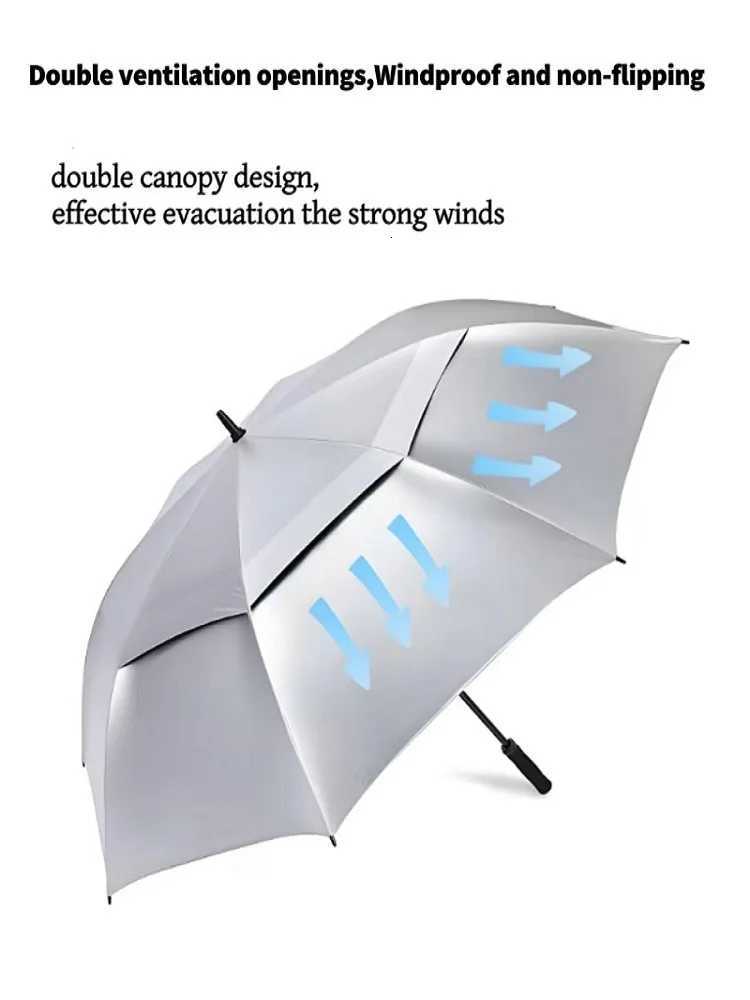 Automatic Ultra-Large Umbrella 180cm Titanium-Silver Coating Anti-Ultraviolet Sun Umbrella Large Double Fiber Umbrella C251117