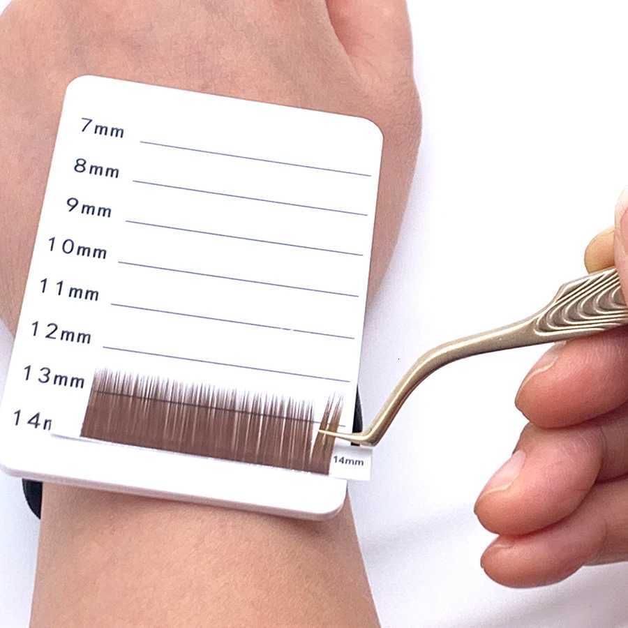 YGirlash High Quality Straight Curvate Extensions False Eyebrows 12Lines Light And Dark Brown Eyebrow ExtensionT251117