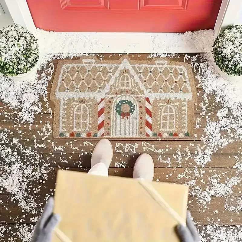 Christmas Door Mat Indoor Home Decoration Entryway Christma Carpet Festive Design Machine Washable Soft Texture Holiday DoormatM251117