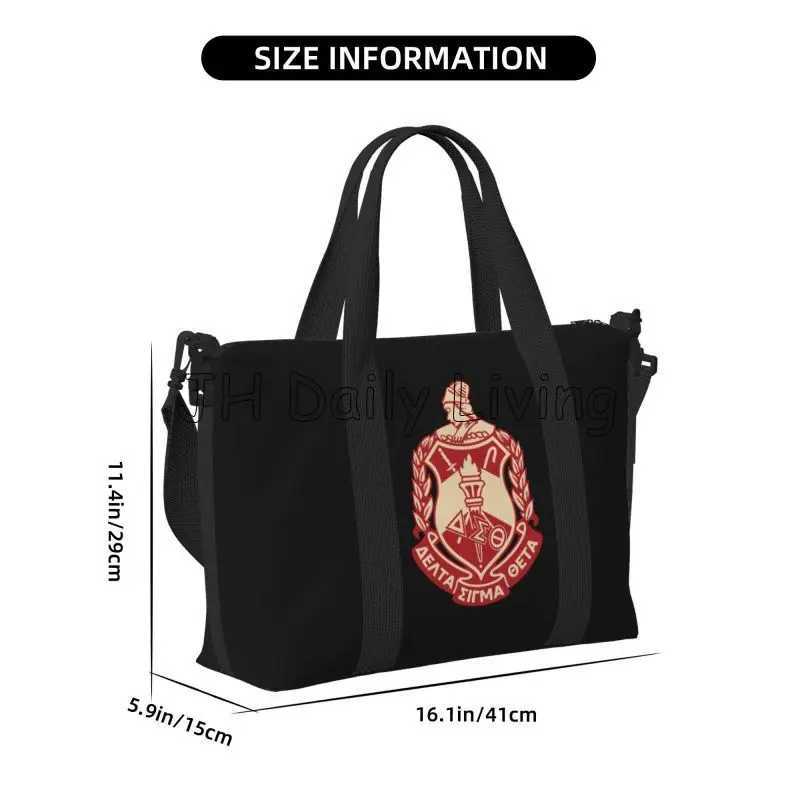 Delta Sigma Theta Girls Association Printed Luggage Bag Womens Travel Bag Foldable Overnight Weekend Bag with Adjustable Shoulder StrapW250417