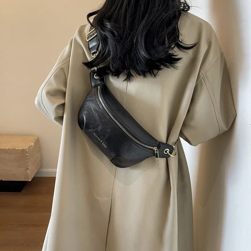 Zipper Pu Ladies Waist Packs Advanced Sense Female Crossbody Bags on Sale Bolsas Para Mujeres 251115