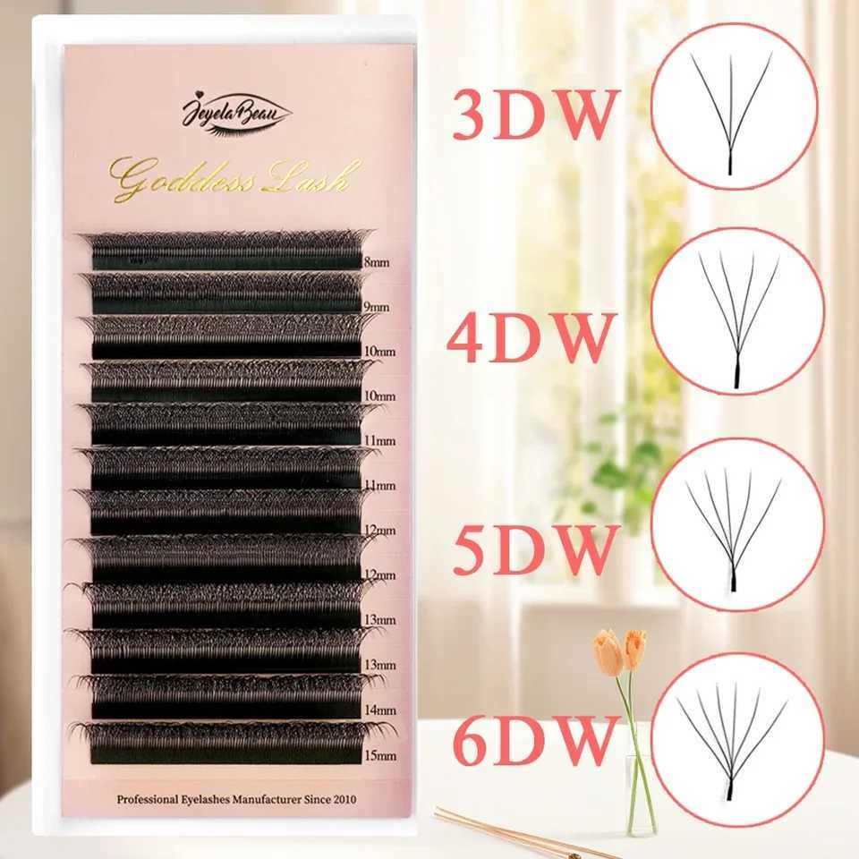 Goddess W3D 4D 5D 6D Eyelash Extension W Style Faux Mink Natural Soft Bloom Lash Automatic Flowering Premade Fans Volume EyelashT251117