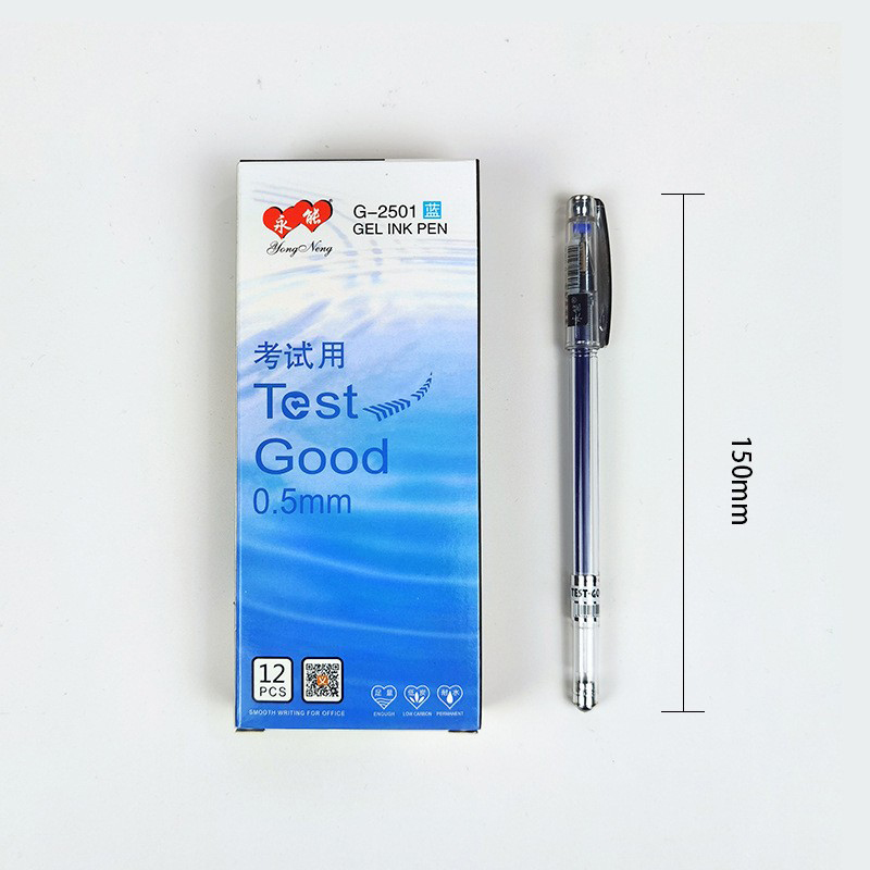 Education and Office Use Yongneng 2501 Black Needle-Tipped Gel Pen Long Lasting Performance