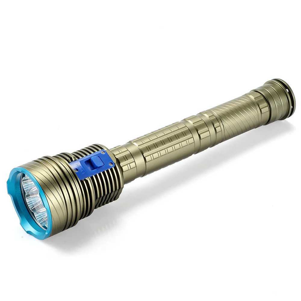 Scuba Flashlight Professional Underwater Diving IPX68 Waterproof Torch 9 LED Light For Caving Snorkeling Spearfishing Lamp M251117