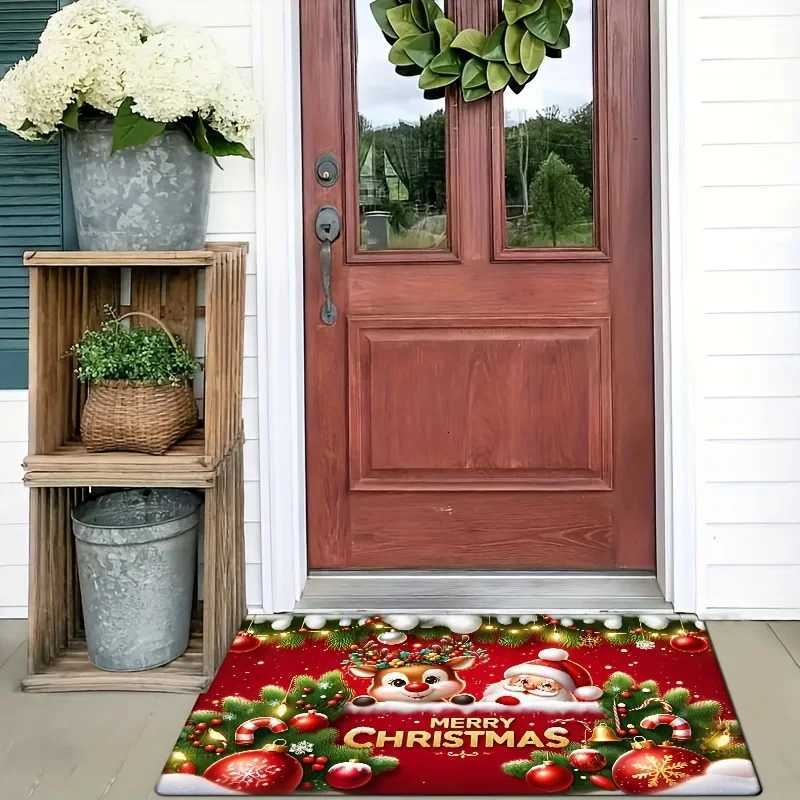 VIKAMA Christmas Reindeer Pattern Carpet Living Room Decoration Carpet Bedroom Carpet Holiday Home DecorationM251117