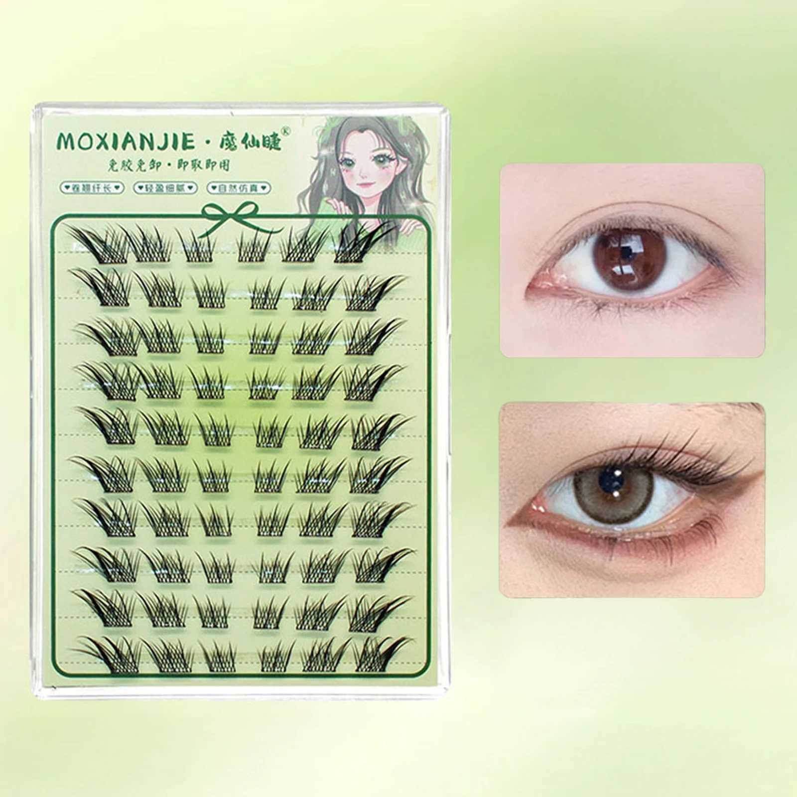 No Glue Need False Eyelashes 10-13mm Lash Clusters C Curl Comic Eyelash Extension Fox-shaped Flying Wispy False EyelashT251117