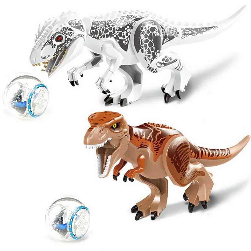 Jurassic Dinosaur Park Dinosaur World Building Blocks Animal Tyrannosaurus Rex Indominus I-Rex Blue Character Triceratops ToyY250417SSZW