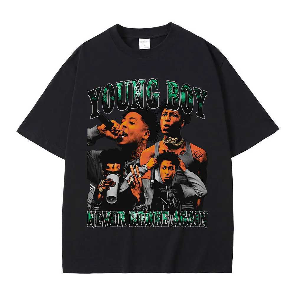 Rapper YoungBoy Never Broke Again T Shirt High Quty Fashion Short Slves Oversized T-shirt Mens Hip Hop Vintage T-shirtsC250418