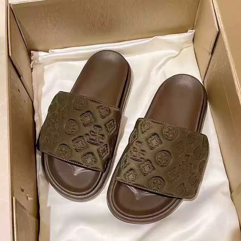 Designer Slippers Shoes Luxury Brand Flat slides with Magic Sticker Elegant Home Outdoor Sandals Slippers Flip Flop Scuffs designer shoes Size 36-41