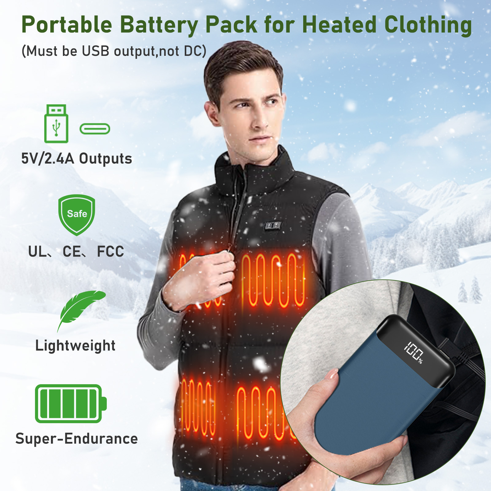 37W 10000mAh PD Power Bank, High - Speed Charging, Lightweight External Battery, Navy Blue
