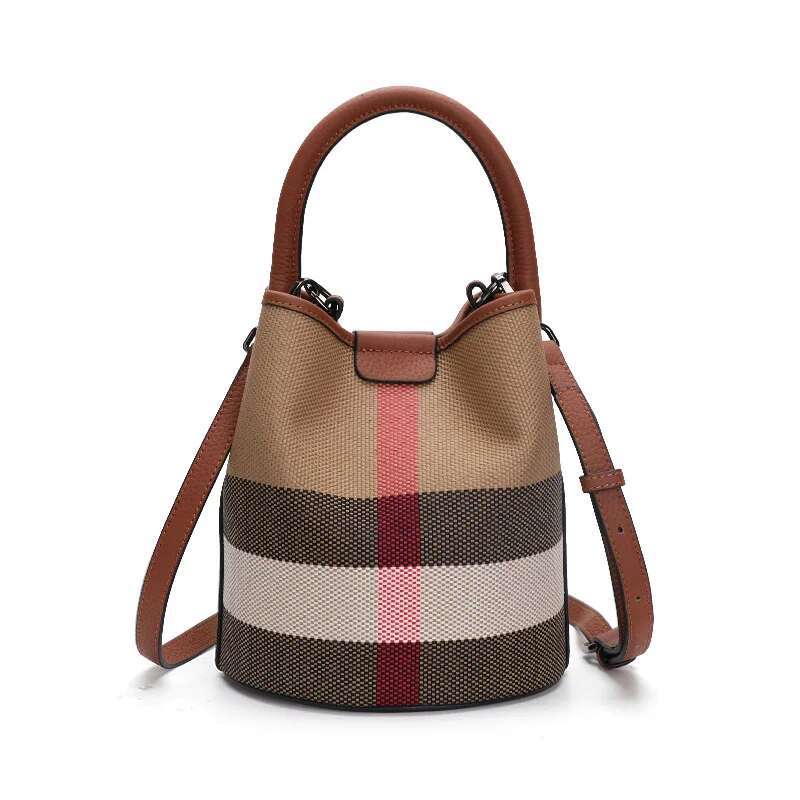 Women's 2025 Summer New Fashion Trend Canvas Handheld Bucket Bag ddmymoon