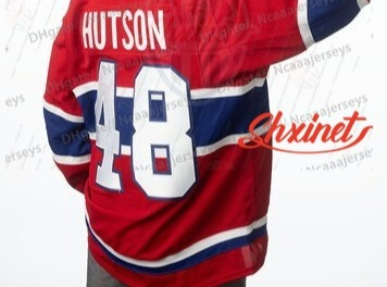 Stitched Hockey Fan Jerseys: Demidov, Hutson, Caufield, Suzuki, Slafkovsky - Red Color, Sizes S-XXXL