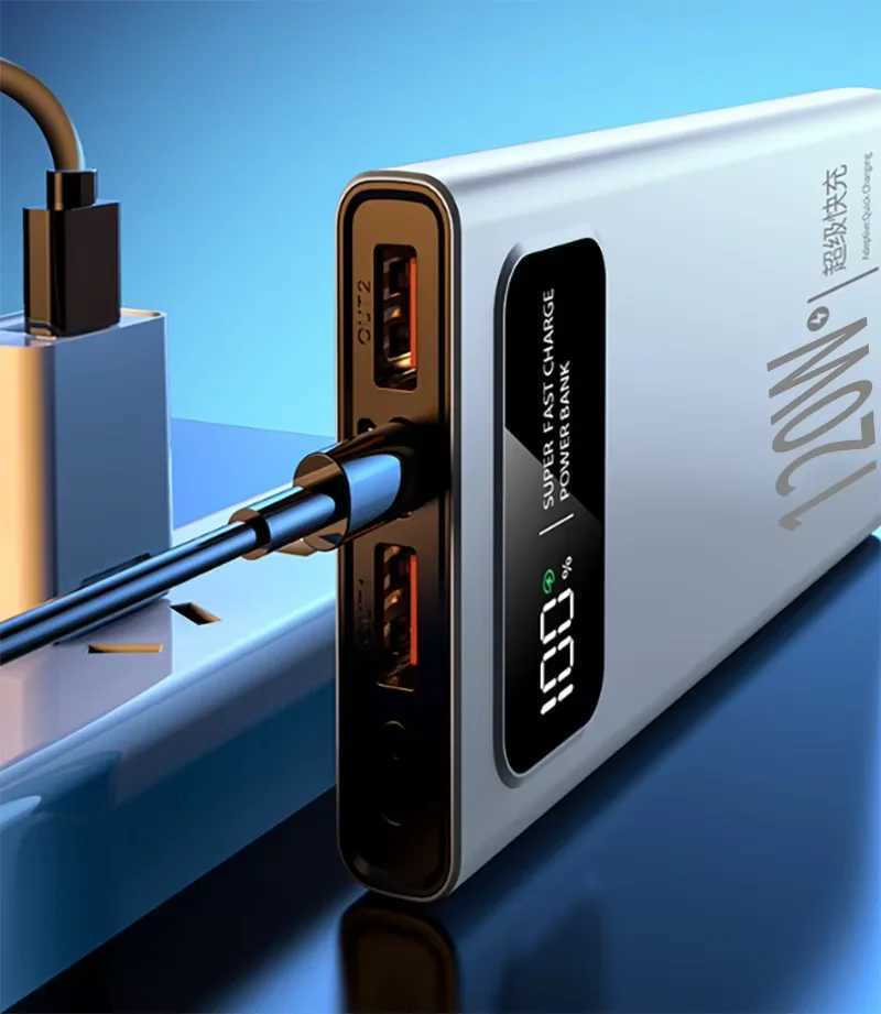 200000mAh Power Bank 120W er Fast Charger Large Capacity Mobile Power Portable External Battery for iPhone New C251118