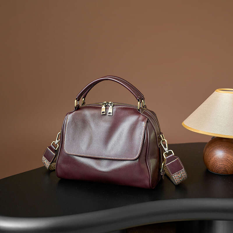 Luxury Bags Designer Soft Cross Body Bags Genuine Leather Women's Retro Vegetable Tanned Leather Shoulder Bags Boston Hot Sale Tote