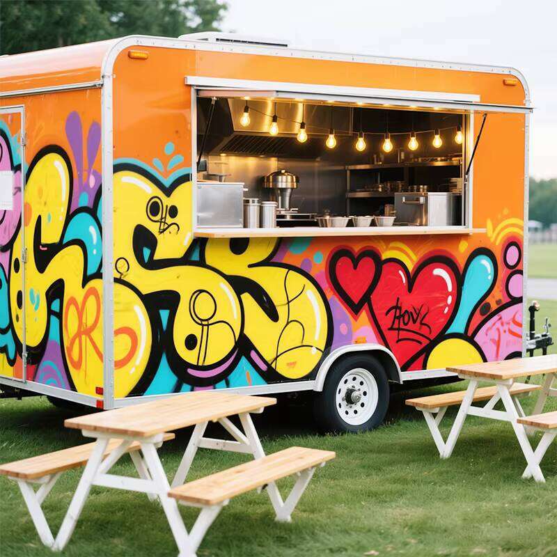 Durable Food Trailer with Stainless Steel Body for Festival Vendors and Outdoor Events