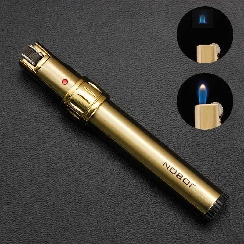 JOBON Metal Ghost Flameless Butane Gas Flashlight Floating Flame Flint Lamp Grinding Wheel Inflatable Lamp Smoking Gift W250418