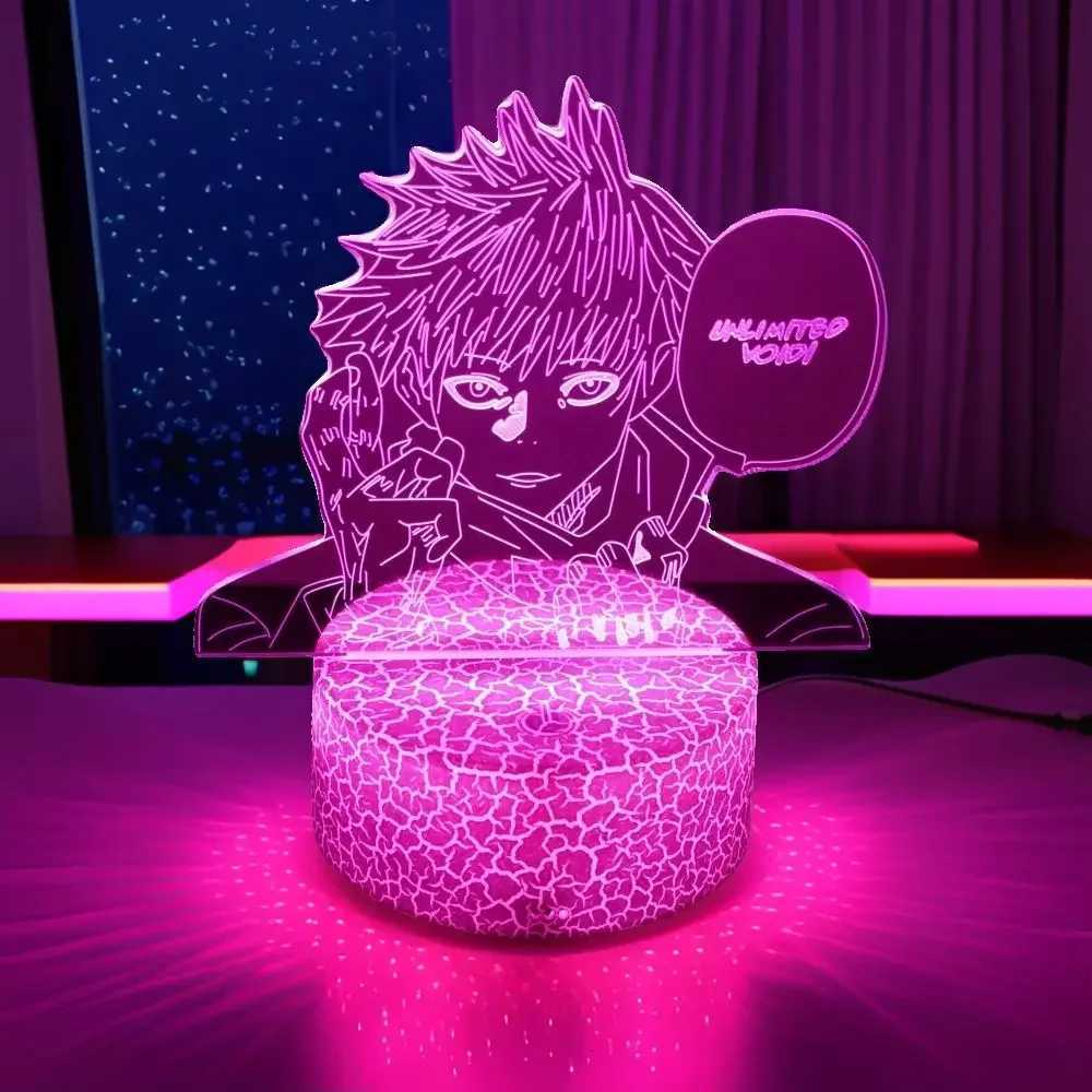 3D Anime Lamp Jujutsu Kaisen Led Night Light RGB Table Lamps Satoru Gojo Action Figure Kids Bedroom Desk Home Decor Friend Gifts M251118