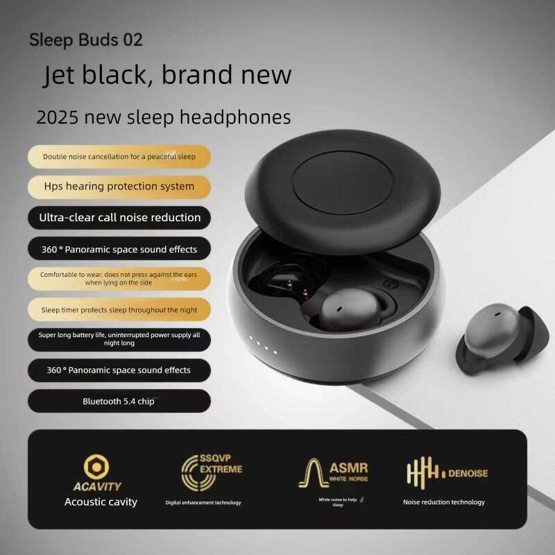 Famous Brand Designer Niche New Headphones & Earphones Silicone Sleep Noise Cancellation True Wireless Bluetooth Headphones Long Battery Life