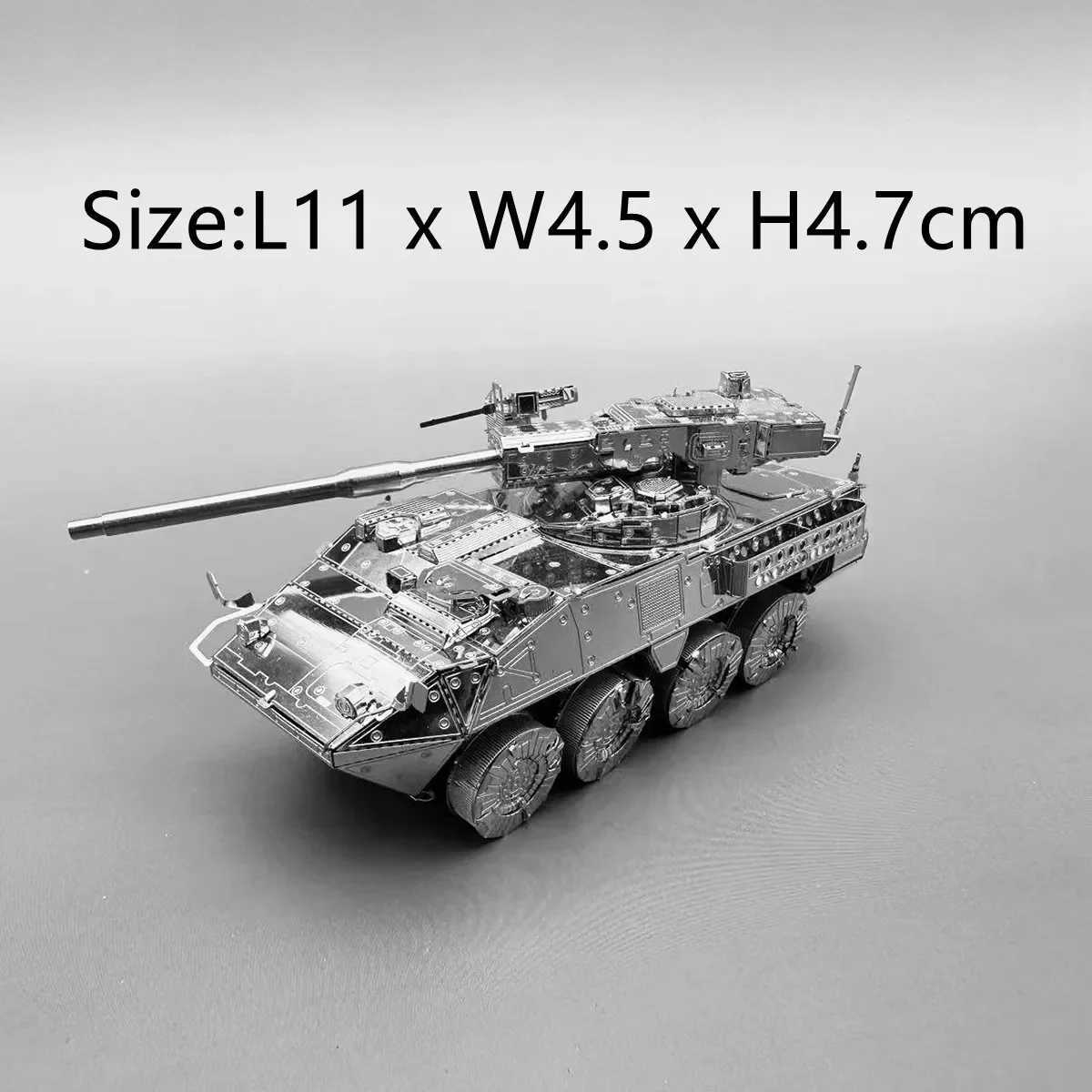 Stryker armored vehicle Tank Assembly Model DIY 3D Laser Cut Model Puzzle Toys for Adult Children Gifts C251118