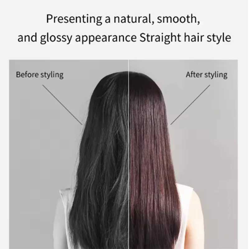 2-in-1 professional straightener and hair dryer heated straightening iron for home and travel use W250418
