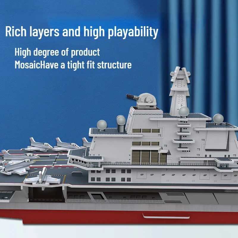 3D Adult Three-dimensional Puzzle Paper Intelligence Development Puzzle Assembly Model Toy Educational Toys Boat Nimitz C251118