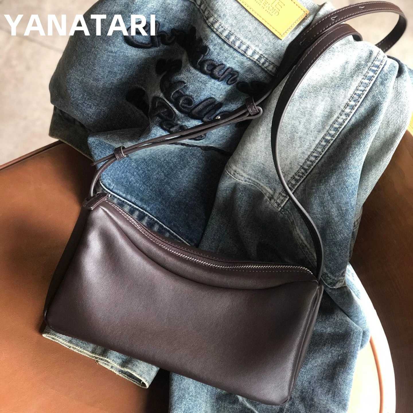YANATARI Soft leather white bag leather bag Soft Leather minimalist Crossbody bag women female luxury Fashion handbagW251118