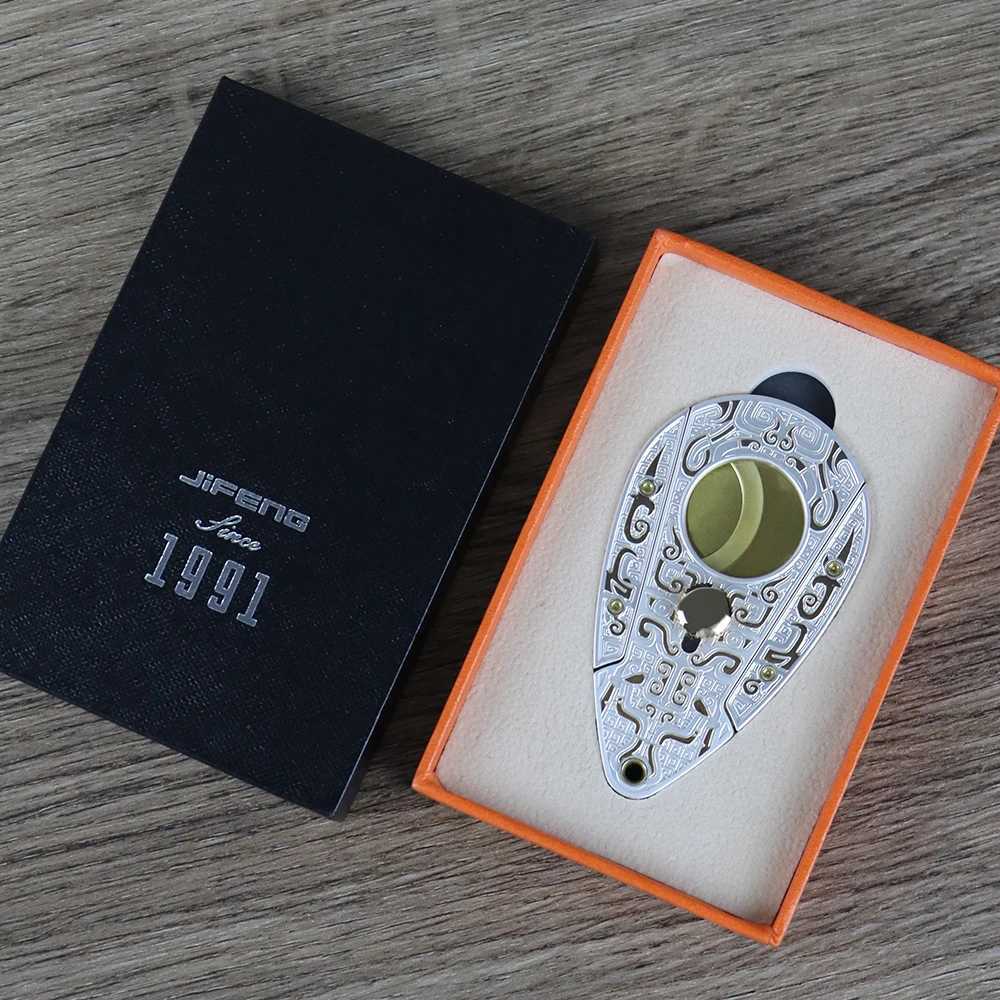 Portable Stainless Steel Cigar Cutter Sharp Travel Double-edged Guillotine Beautifully Fashion Cigar Cutter CT-008 2024 NewC250415