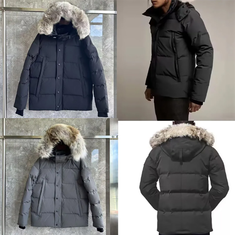 Mens Down Jackets Veste Homme Outdoor Winter Jassen Outerwear Big Fur Hooded Fourrure Manteau Down Jacket Coat Hiver Parka Doudoune