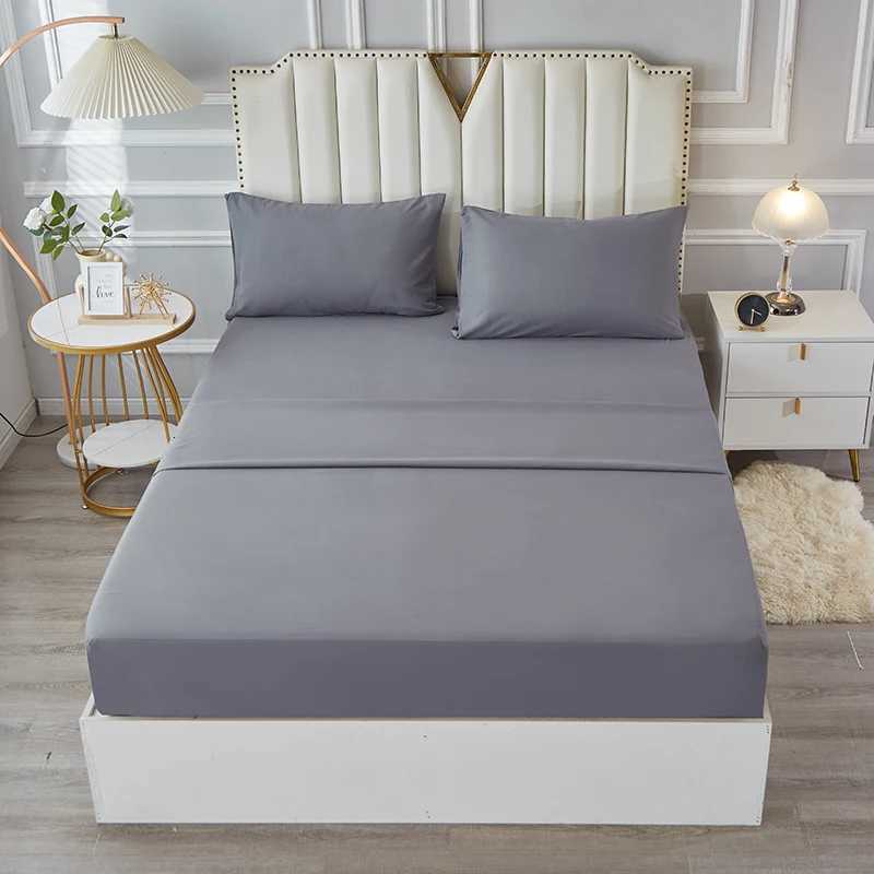 3/4pcs Bedding Set - Waterproof and Breathable Fitted Sheet Set for Bedroom 1pc Flat sheet/ 1pc Fitted sheet /2pcs casesM251118