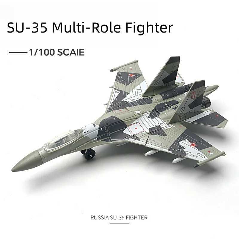 1100 Russian SU-35 Multi-Role Fighter Model Creative Military Series Building Blocks Decor Assembled Toys For Boys Xmas Gifts C251118