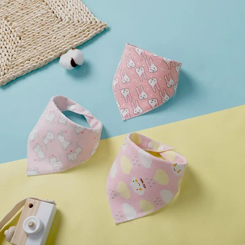 Cotton triangle Bandana bib baby Babador feeding smoke Burp clothes cartoon Saliva towels food accessories supplies 250414z