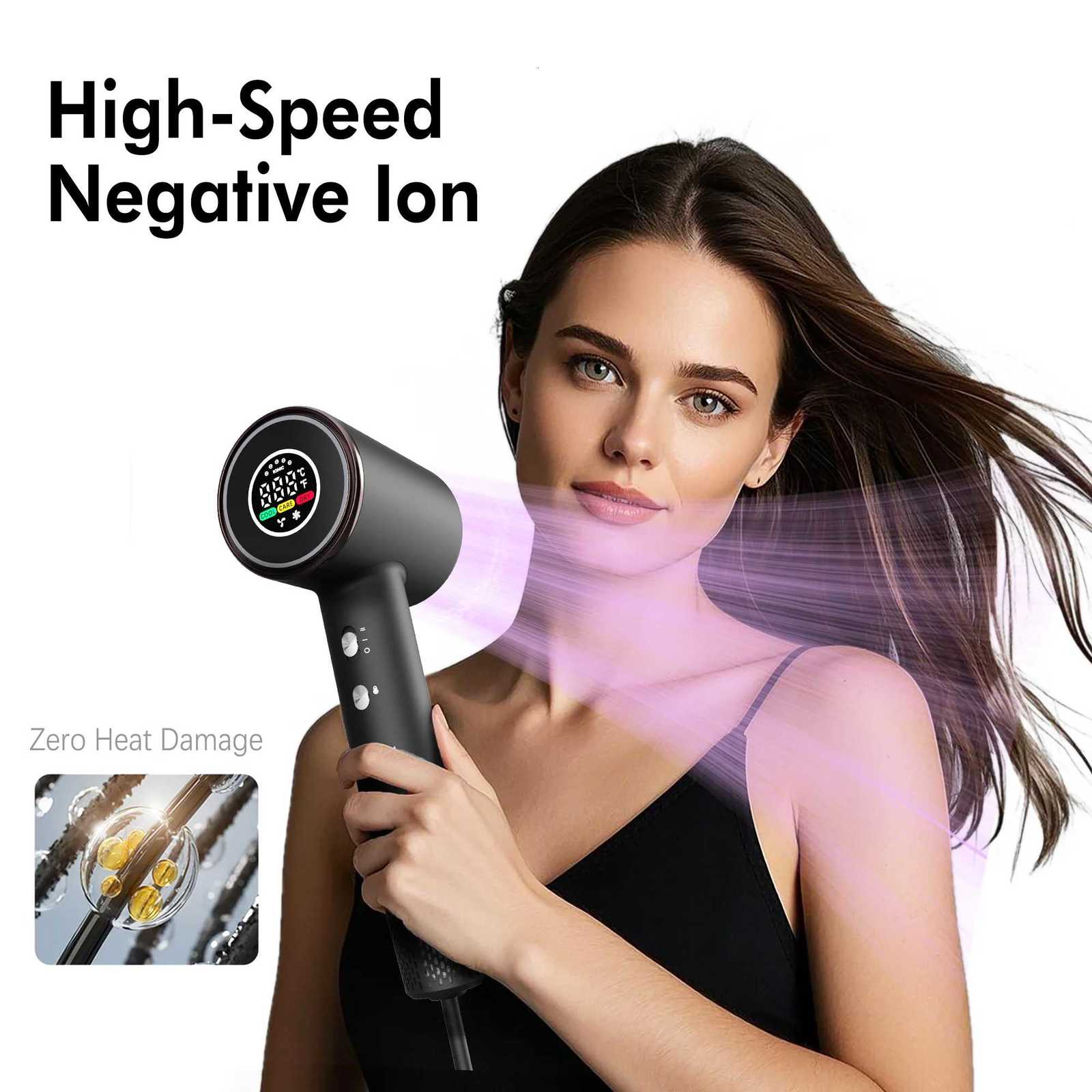 Factory Direct High-Speed Negative Ion Zero Damage 110000 Rpm BLDC Leafless Hair DryerT251118