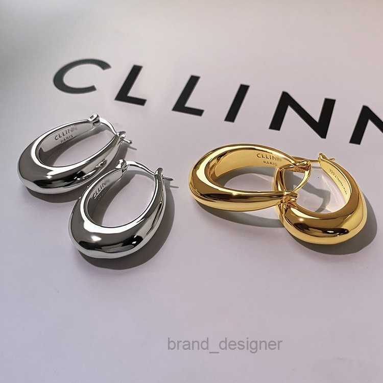 Earrings Designer For Women 925 Sterling Silver Hoop Stud Fashion Gold Color Women Party Weddings Jewelry