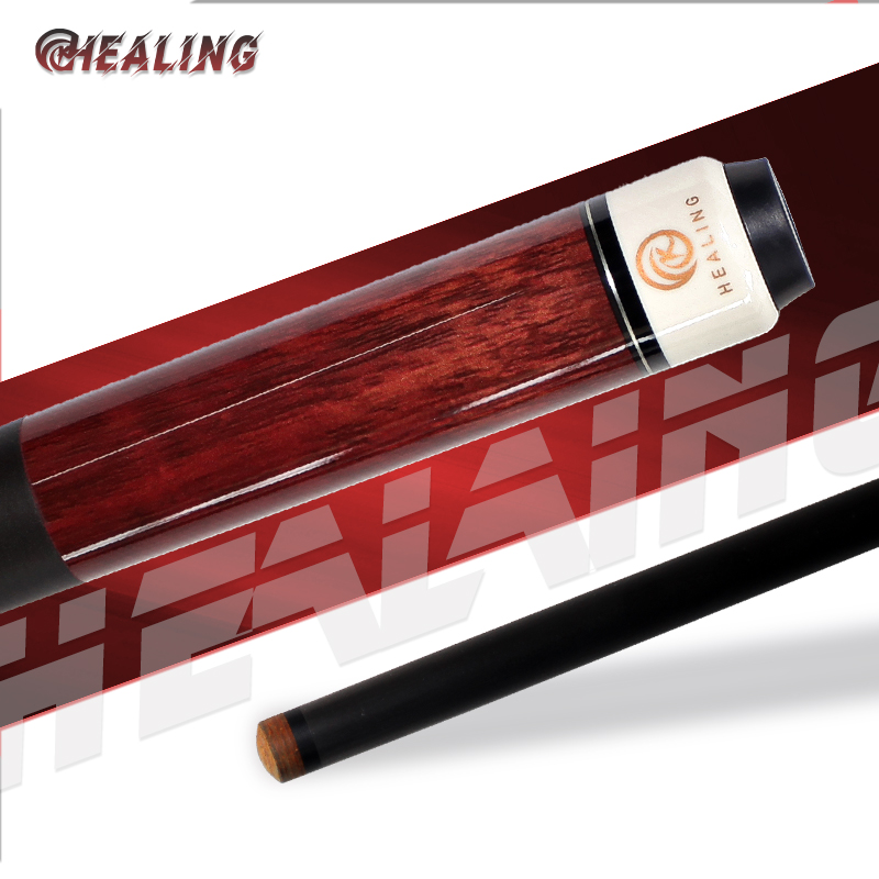 OKHEALING 1/2 Split Billiards Cue Set Play Cue 12.4mm Tip Carbon Fiber Shaft Center Joint for Pool Cue Game Black Tech 58inch