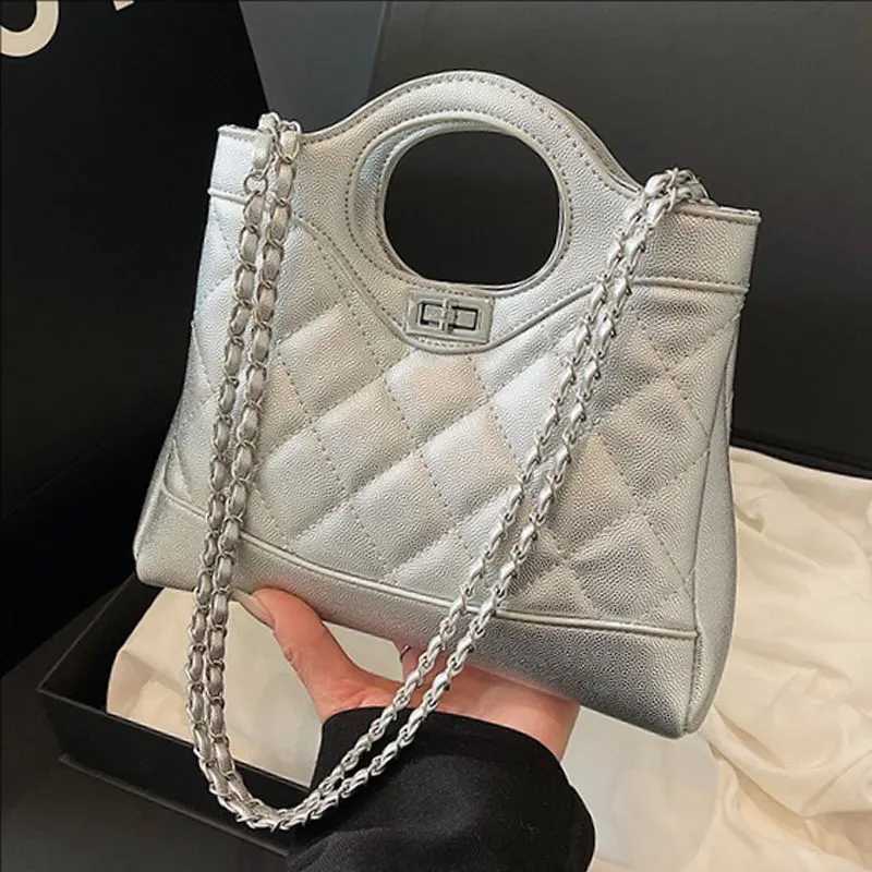 Diamond-Patterned Chain Bag New Ladies Fashion Commuter Tote Versatile Shoulder Crossbody BagW251118