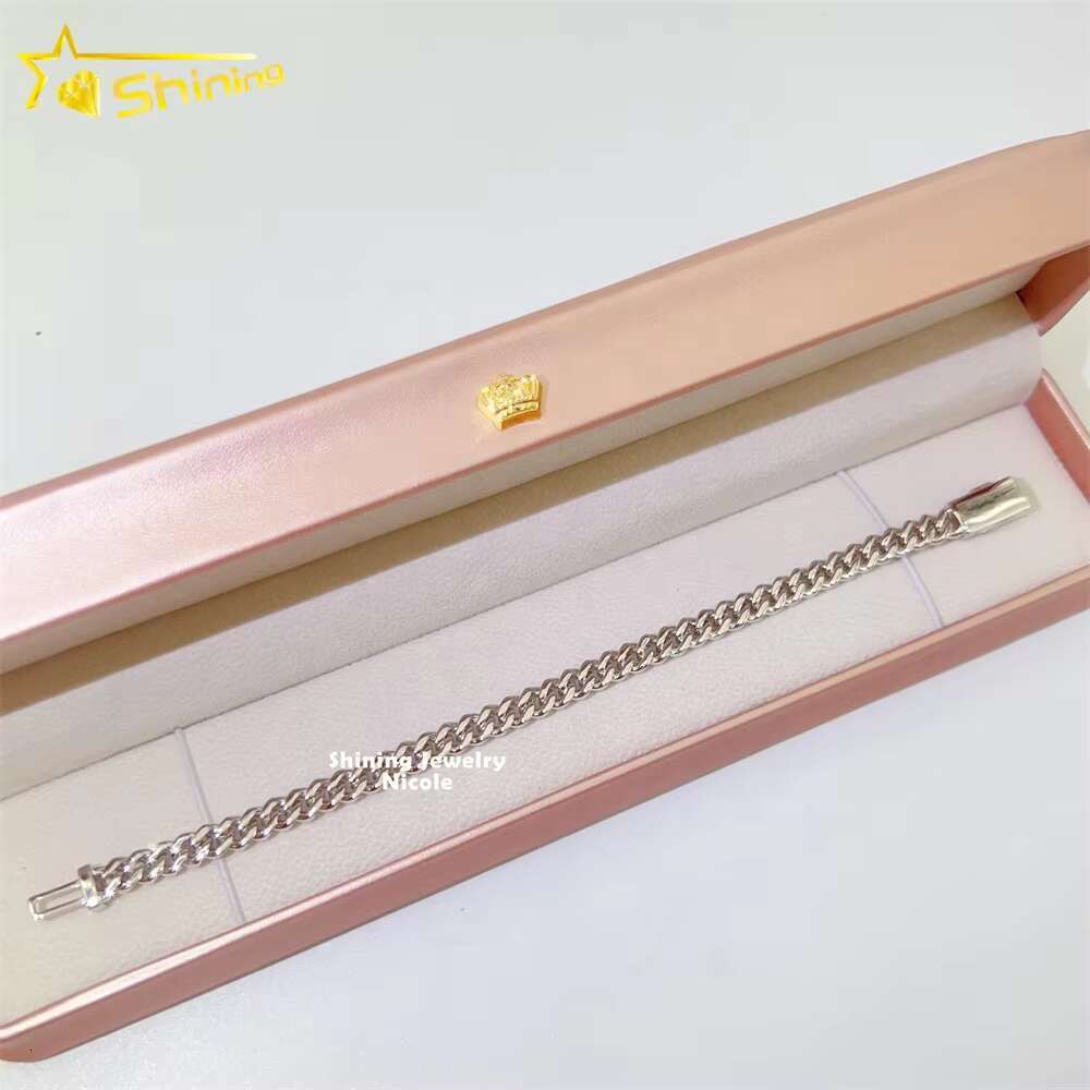 Wholesale Price Pass Dia Tester 6mm Link Chain Sterling Sier Moissanite Cuban Bracelets